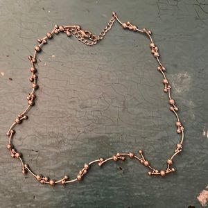 Silver small bead necklace